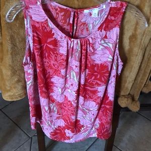 Violet and Claire pink and orange blouse size M